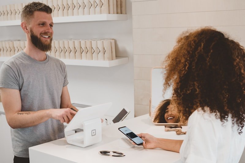Modern POS terminal processing a retail transaction in Bangladesh